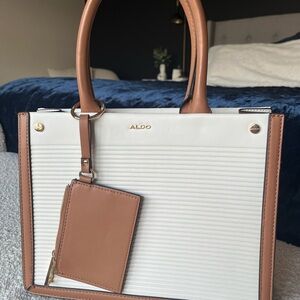 Aldo White and Tan Women's Bag